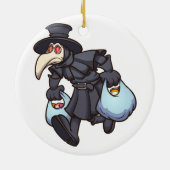 Pest dokter winkelen keramisch ornament (Achterkant)