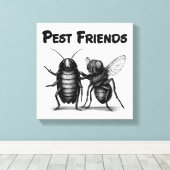 Pest Friends BFF Canvas Afdruk (Insitu (Houten vloer))