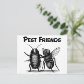 Pest Friends BFF Feestdagenkaart (Staand voorkant)