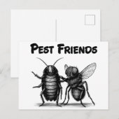 Pest Friends BFF Feestdagenkaart (Voorkant / Achterkant)