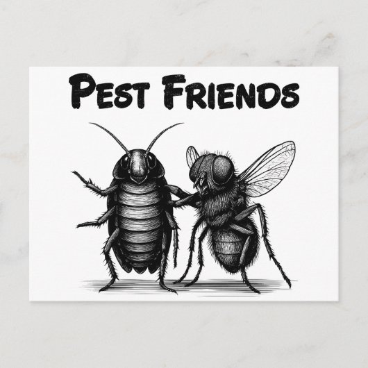 Pest Friends BFF Feestdagenkaart (Voorkant)