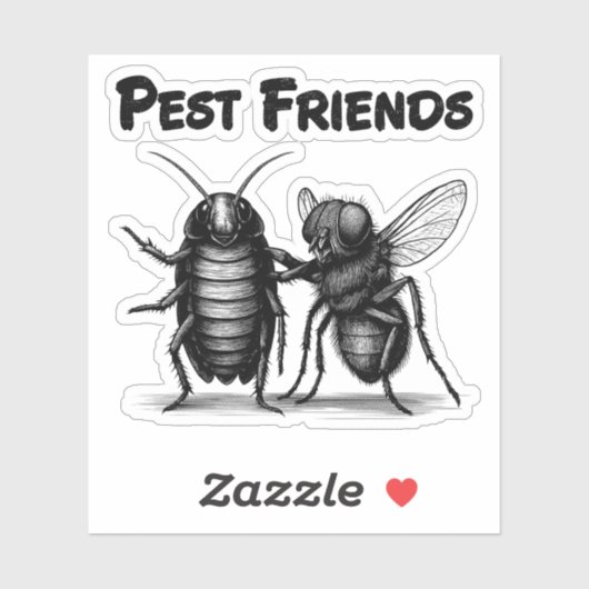Pest Friends BFF Sticker (Vel)