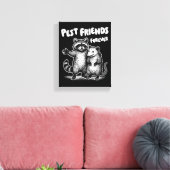 Pest Friends Forever White Print Canvas (Insitu (Woonkamer))