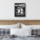 Pest Friends Forever White Print Canvas (Insitu (Slaapkamer))