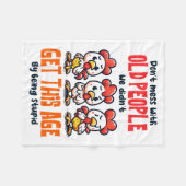 Pest niet met oude mensen fleece deken (Voorkant (Horizontaal))