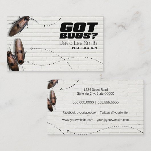 Pest-oplossing Visitekaartje (Voorkant / Achterkant)