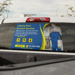 Pest Rodent Bestrijding Bedrijfs Tekst Foto Aanpas Raamsticker