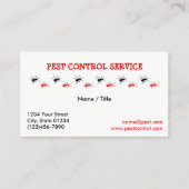 Pest Service Single Sided Visitekaartje (Voorkant)