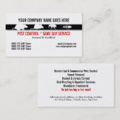 Pest Vermin Control Personaliseren Visitekaartje (Voorkant / Achterkant)