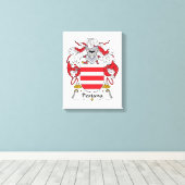 Pestana Family Crest Canvas Afdruk (Insitu (Houten vloer))