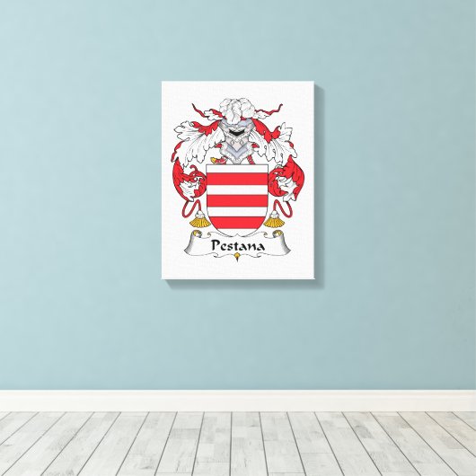 Pestana Family Crest Canvas Afdruk (Insitu (Houten vloer))