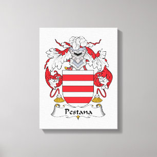 Pestana Family Crest Canvas Afdruk