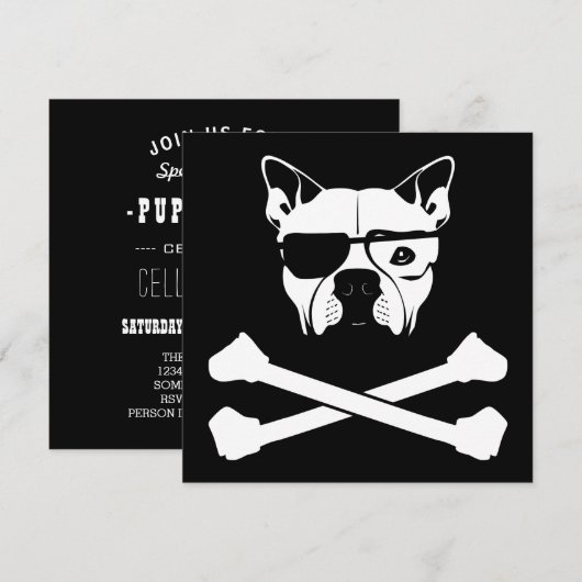 pestbroed en schedelbotten kaart (Voorkant / Achterkant)