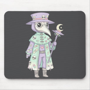 Pestdokter Gothische Pastel Cute Moth Gezichtsmask Muismat