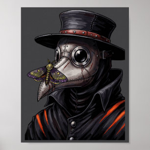 Pestdokter Gotische Cottagecore Mot Vluchtmasker O Poster