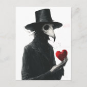 Pestdokter met een Hart Briefkaart (Voorkant)