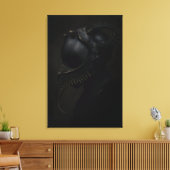 Pestdoktersmasker Obsidiaan Hoorns Horror Canvas Afdruk (Insitu (Woonkamer))