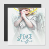 Pesten voor Peace Angel Holiday Magnetic (Voorkant / Achterkant)