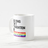 Pesten zal de regenboog niet rechtzetten koffiemok (Voorkant links)