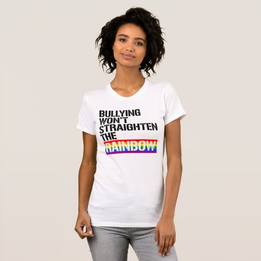 PESTEN ZAL DE REGENBOOG NIET RECHTZETTEN T-SHIRT (Voorkant volledig)