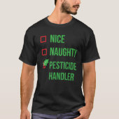 Pesticide Handler Funny Pajama Kerstmis T-shirt (Voorkant)
