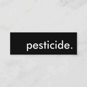 pesticide. mini visitekaartje