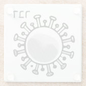 Pestilence Beasts Pest voor Seder Glazen Onderzetter (Achterkant)