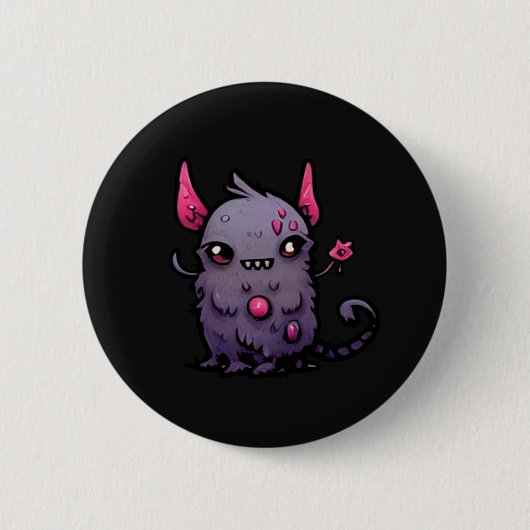Pestilence Kat Pin Button – Schattigee Pest Kat (Voorkant)