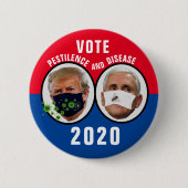 Pestilentie en ziekte 2020 ronde button 5,7 cm (Voorkant)