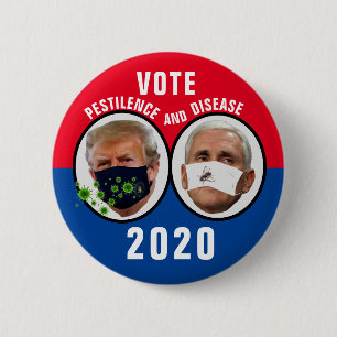 Pestilentie en ziekte 2020 ronde button 5,7 cm