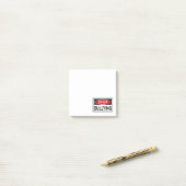 Pestkoppen Stoppen bord rood Post-it® Notes (Op bureau)