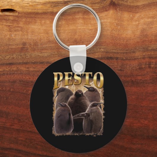 Pesto De Pinguïn Grappig Ba1 Sleutelhanger (Voorkant)