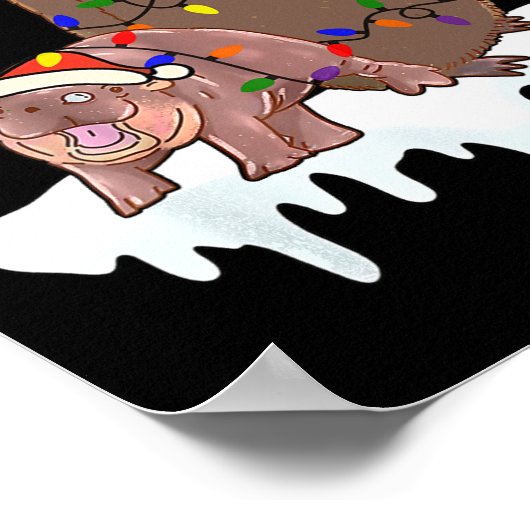 Pesto Moo Deng De Pinguïn De Ba Poster (Hoek)