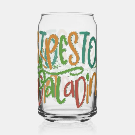 Pesto paladin blikvorm glas (Achterkant)