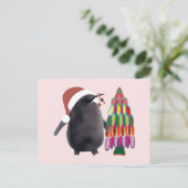 Pesto Penguin Kerstmis #5 Briefkaart (Staand voorkant)