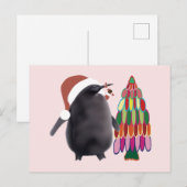 Pesto Penguin Kerstmis #5 Briefkaart (Voorkant / Achterkant)