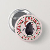 Pesto Penguin Kerstmis Ronde Button 5,7 Cm (Voorkant /achterkant)
