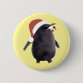 Pesto Penguin Kerstmis Ronde Button 5,7 Cm