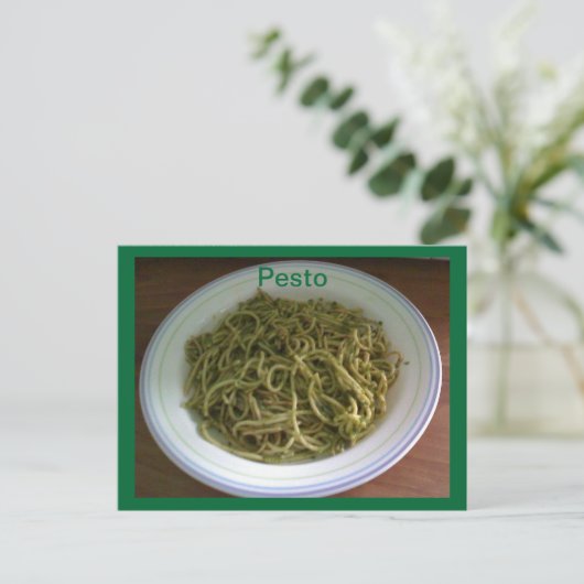 Pesto Recipe Briefkaarten (Staand voorkant)