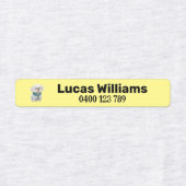 Pet1a persoonlijke naam en telefoonnummer, ijzerst labels (Design 2)