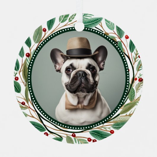 Pet 2 Photo 1st Christmas  Metalen Ornament (Voorkant)