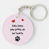 Pet aangepaste foto naam pagina afdrukken roze sleutelhanger (Achterkant)