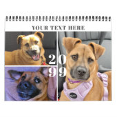 PET aangepaste fotocollage 4 per maand Kalender (Hoes)