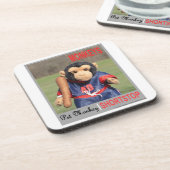 Pet aap Baseball Kaart Onderzetter set (Linkerzijde)