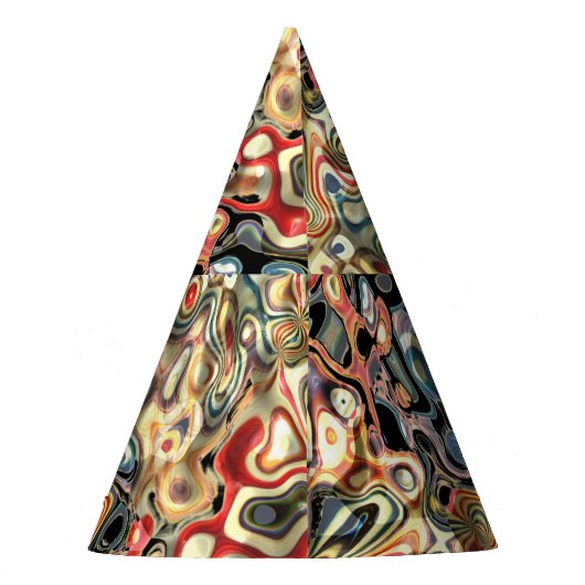 Pet abstracte kunstpartij feesthoedjes (Achterkant)