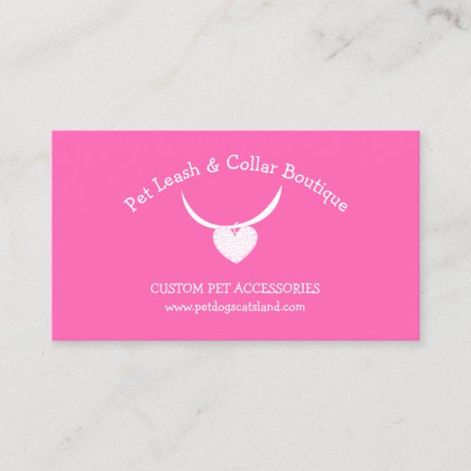Pet Accessoires Leash Collar Visitekaartje (Voorkant)