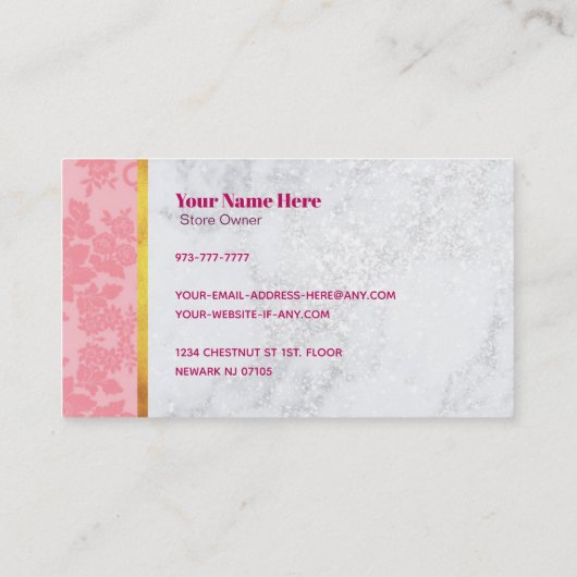 Pet-accessoires Visitekaartjes (Achterkant)