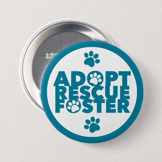 Pet Adopt Rescue Foster Ronde Button 7,6 Cm (Voorkant /achterkant)