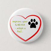 Pet-adoptie Ronde Button 5,7 Cm (Voorkant)