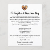 Pet Adoption Bake Sale Fundraiser Flyer (Voorkant)
